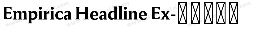 Empirica Headline Ex字体转换